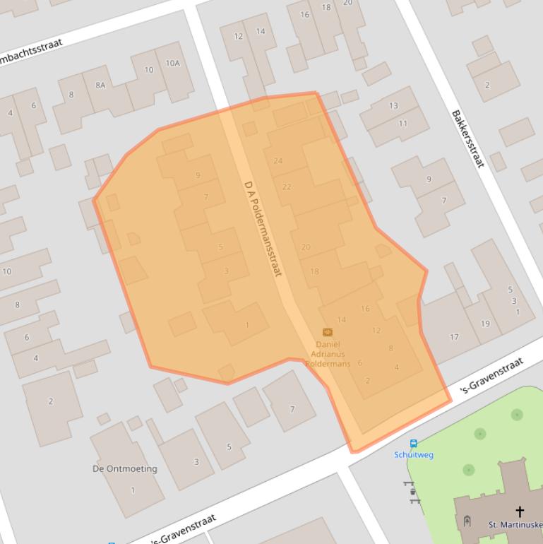 Kaart van postcodegebied 4431AZ.