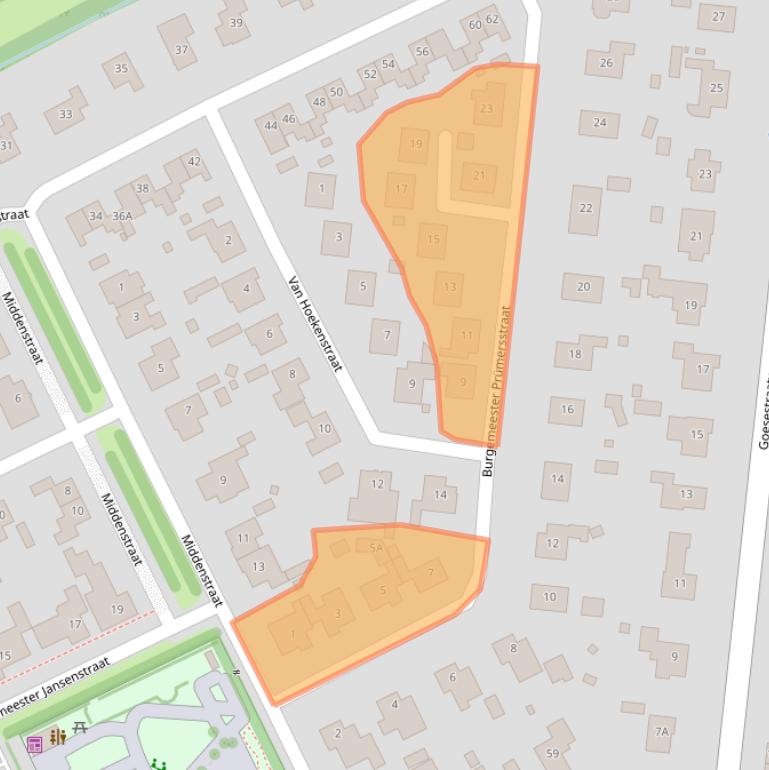 Kaart van postcodegebied 4431BZ.