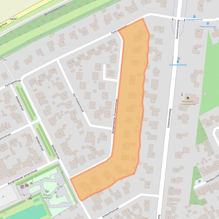 Kaart van postcodegebied 4431CA.