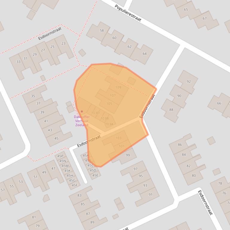 Kaart van postcodegebied 4431DK.