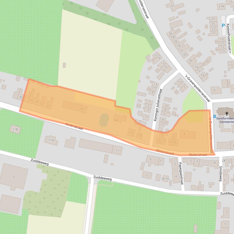 Kaart van postcodegebied 4433AC.