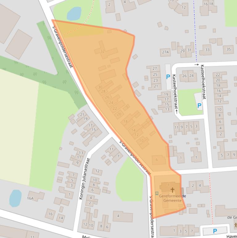 Kaart van postcodegebied 4433AH.