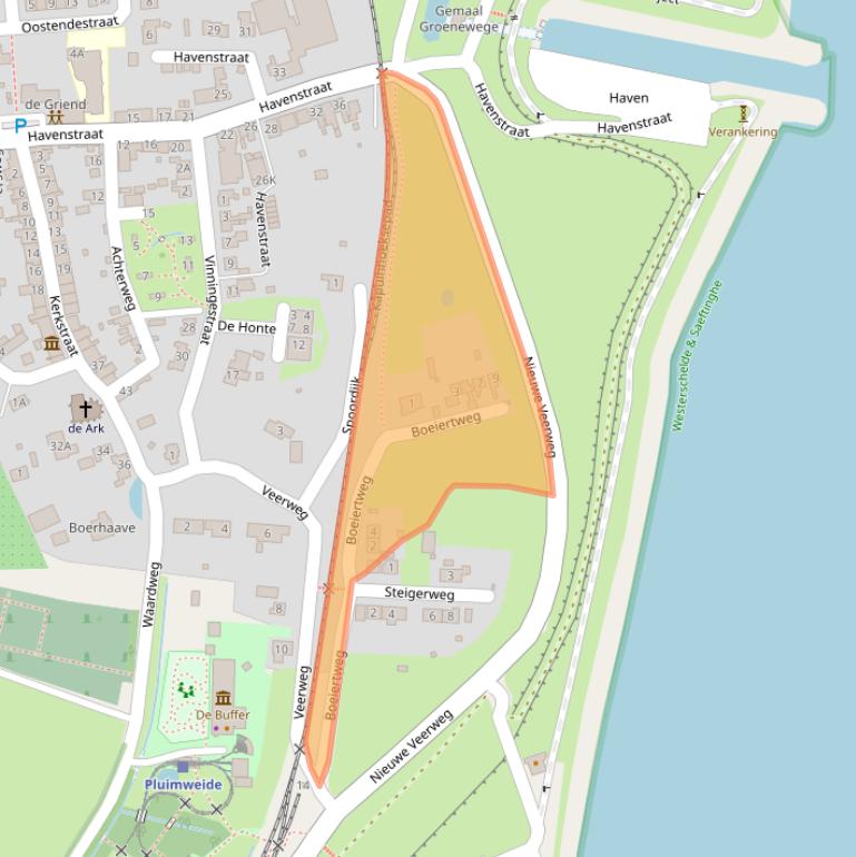 Kaart van postcodegebied 4433AZ.