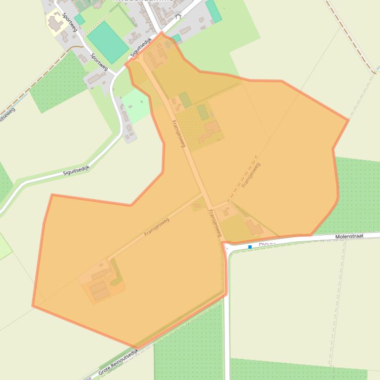 Kaart van postcodegebied 4434NA.