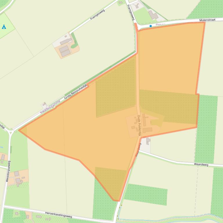 Kaart van postcodegebied 4435RG.