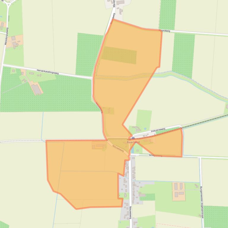 Kaart van postcodegebied 4435RJ.