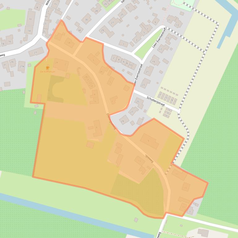 Kaart van postcodegebied 4436AA.