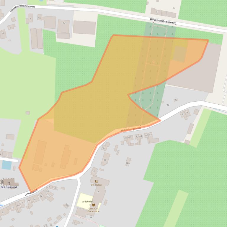 Kaart van postcodegebied 4436AH.