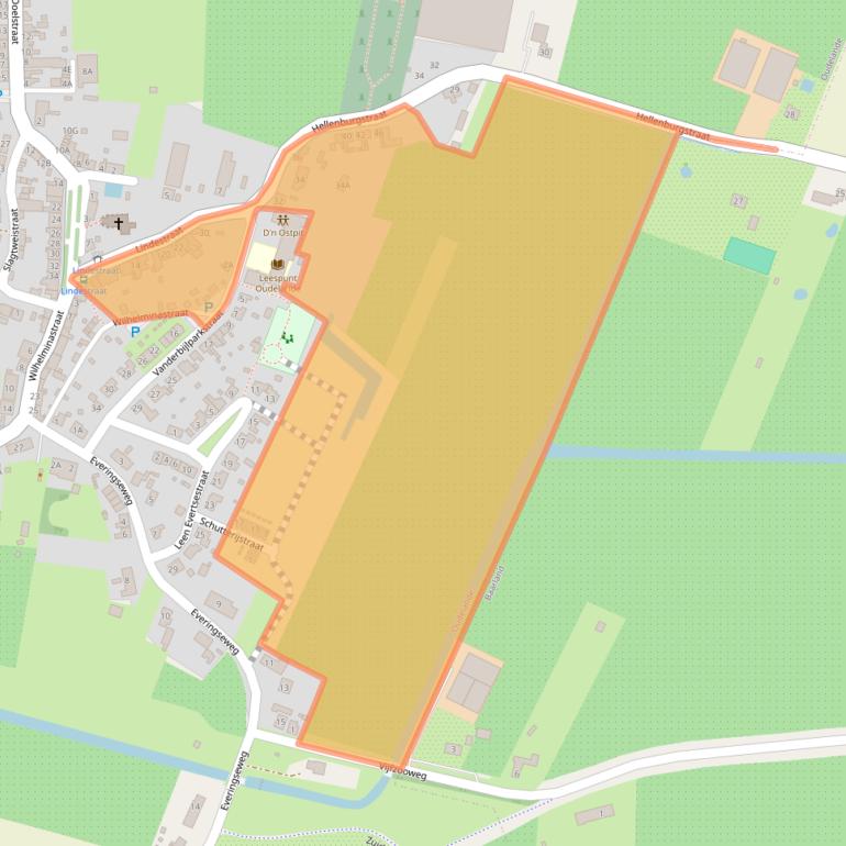 Kaart van postcodegebied 4436AJ.