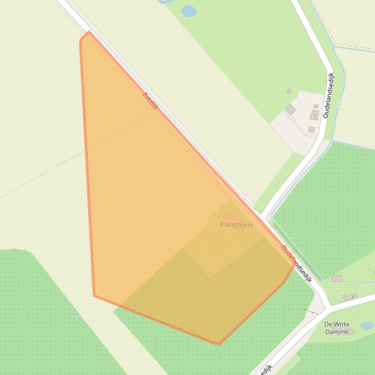 Kaart van postcodegebied 4436RB.