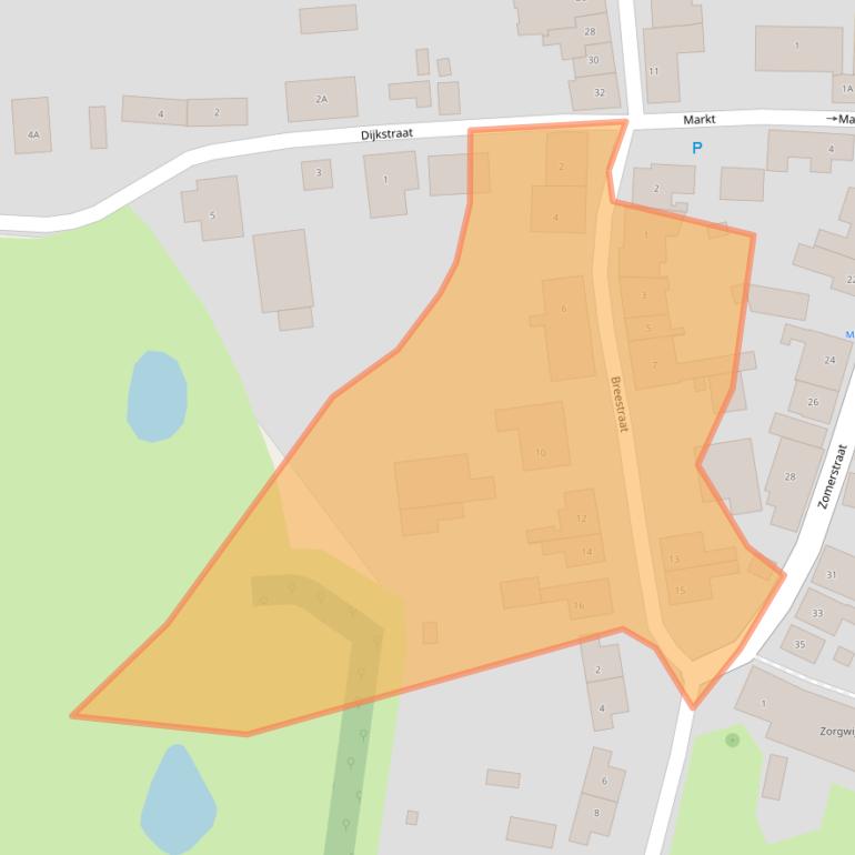 Kaart van postcodegebied 4437AK.