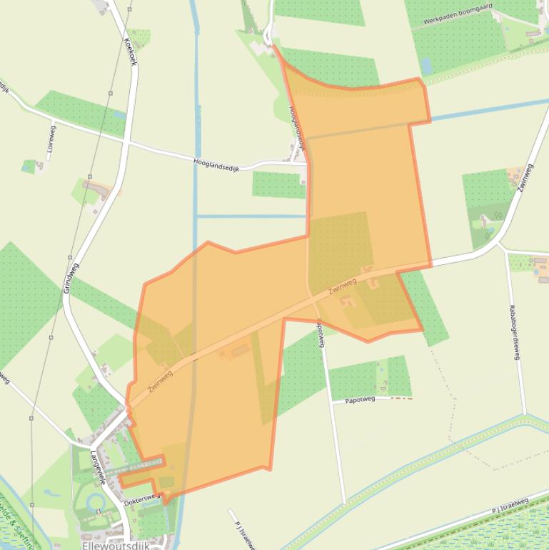 Kaart van postcodegebied 4437ND.