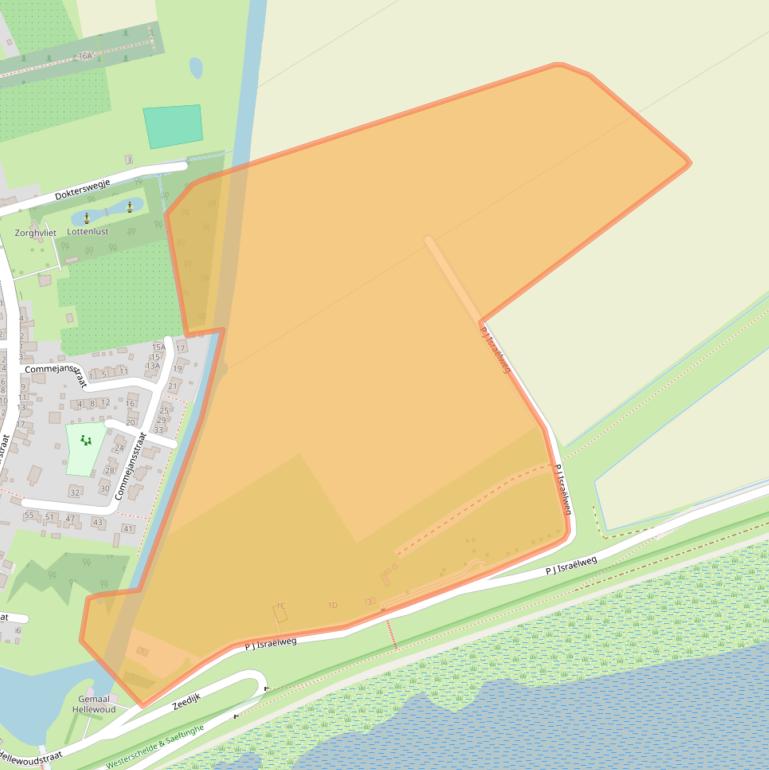 Kaart van postcodegebied 4437NE.