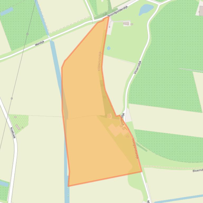 Kaart van postcodegebied 4437PE.