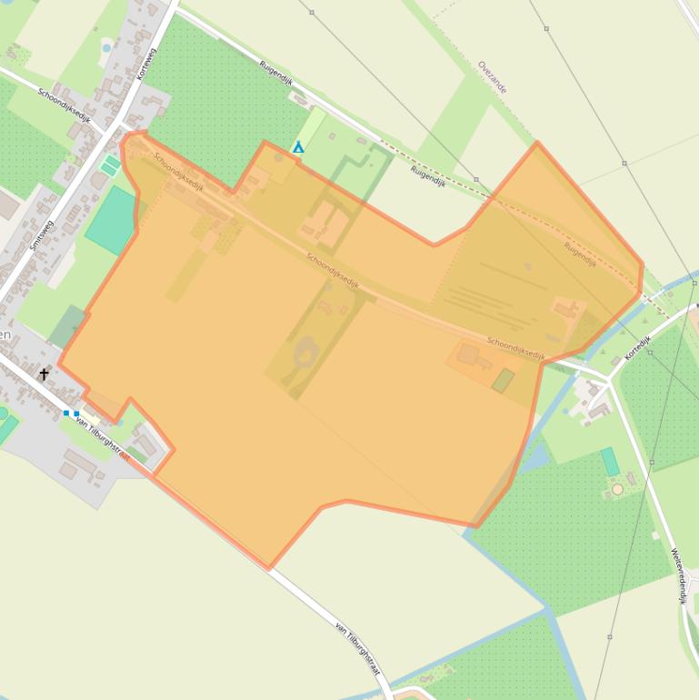 Kaart van postcodegebied 4438AE.