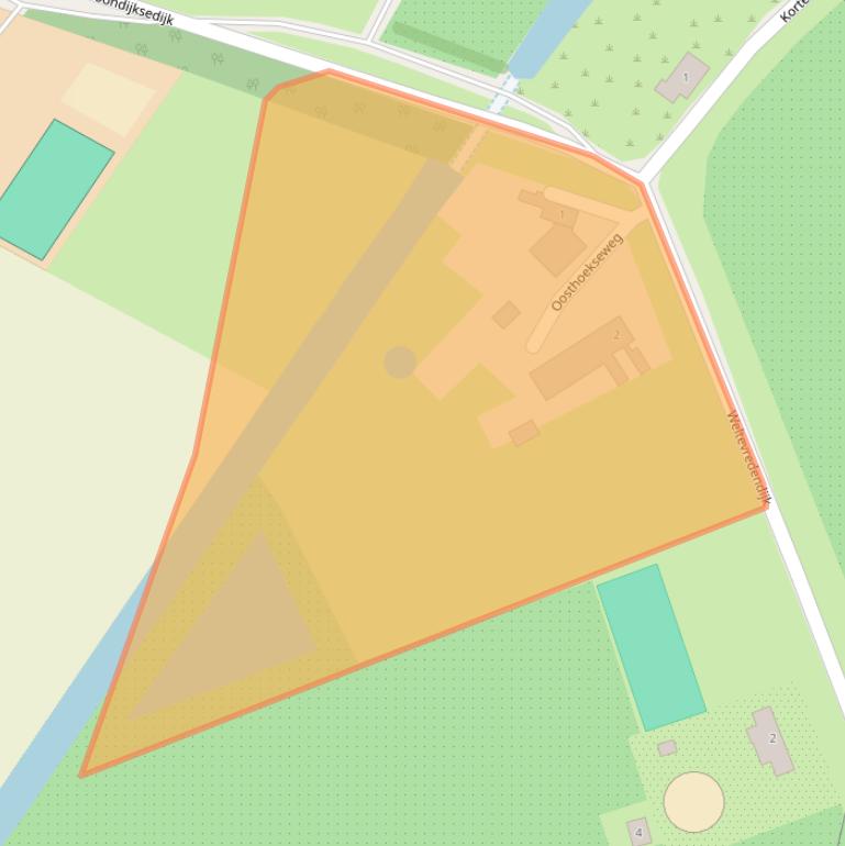 Kaart van postcodegebied 4438NK.