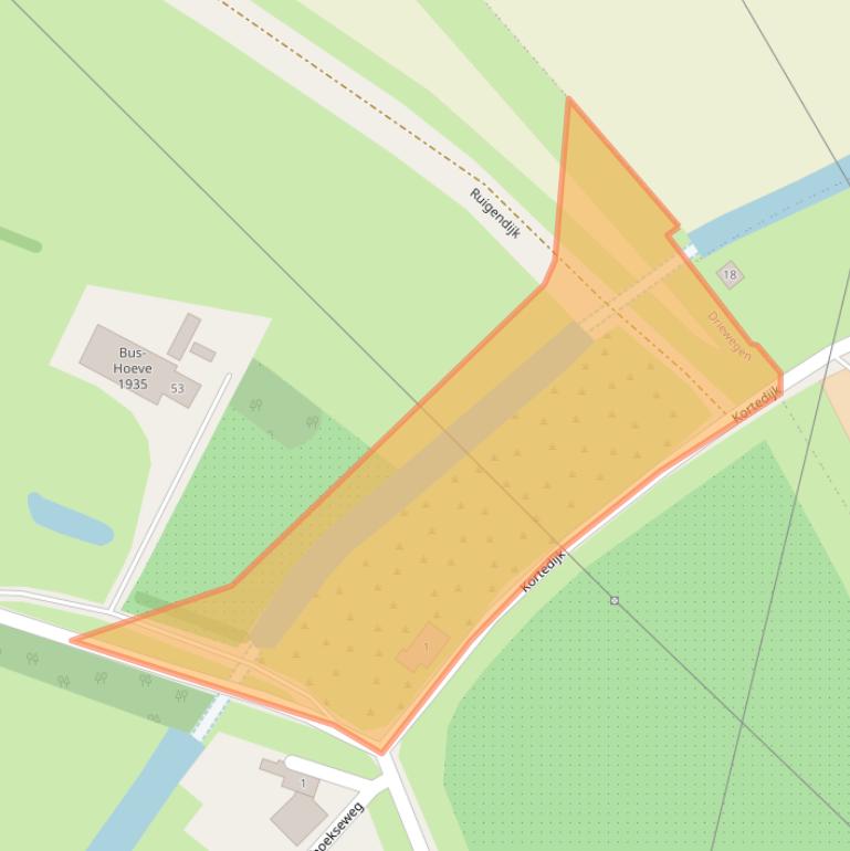 Kaart van postcodegebied 4438NR.