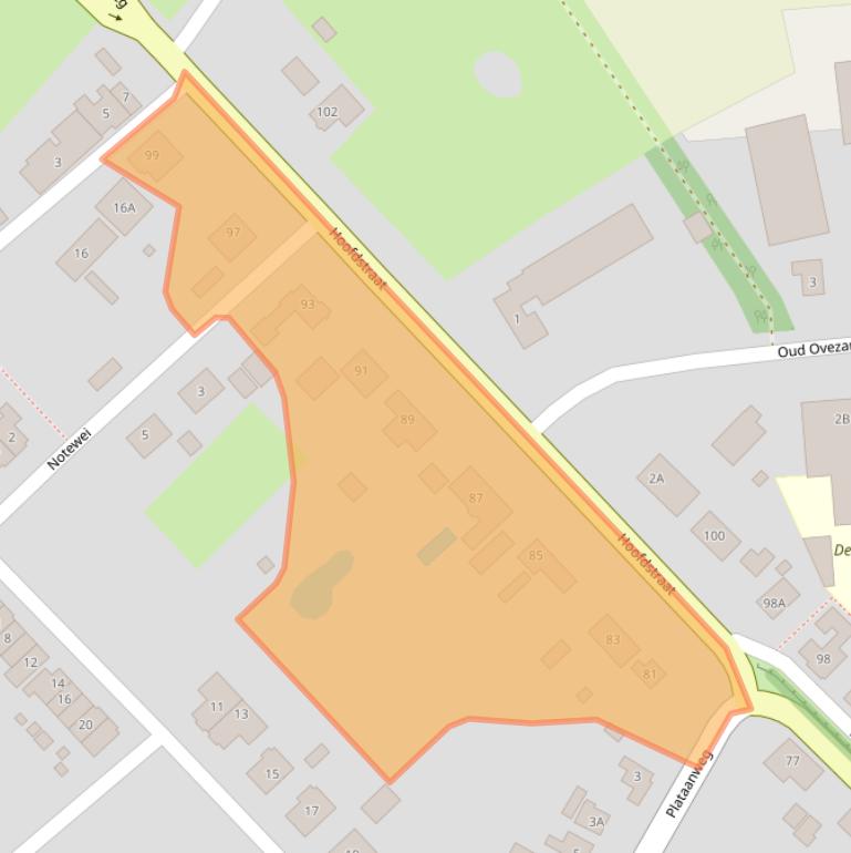 Kaart van postcodegebied 4441AC.