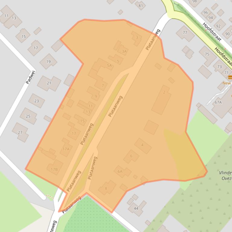 Kaart van postcodegebied 4441AM.