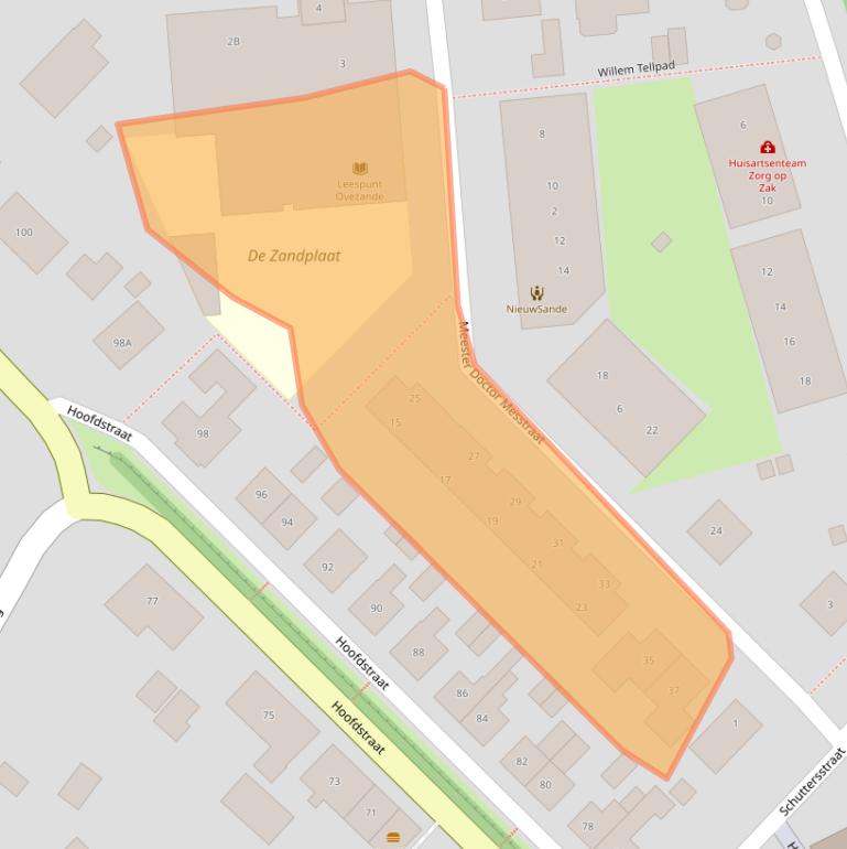 Kaart van postcodegebied 4441AV.