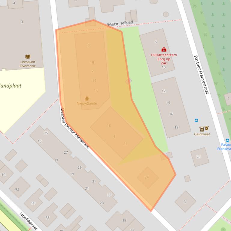 Kaart van postcodegebied 4441AW.