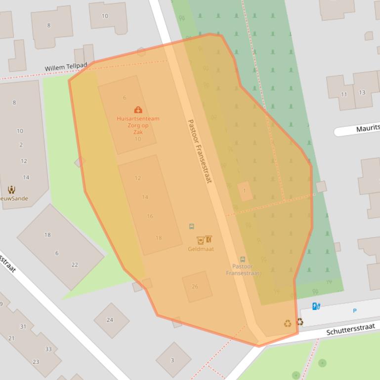 Kaart van postcodegebied 4441AX.