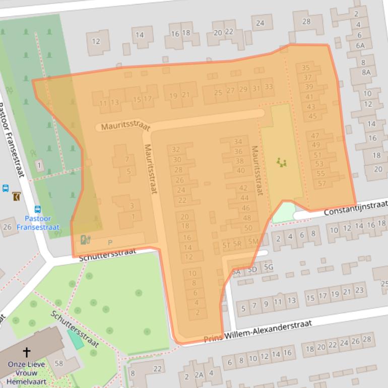 Kaart van postcodegebied 4441BA.