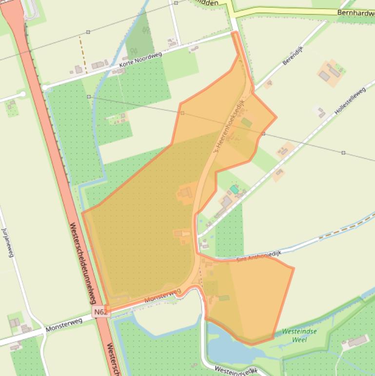 Kaart van postcodegebied 4441RE.