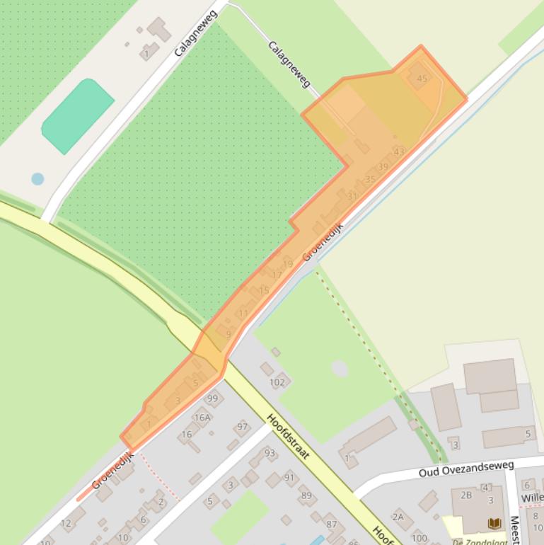 Kaart van postcodegebied 4441TH.