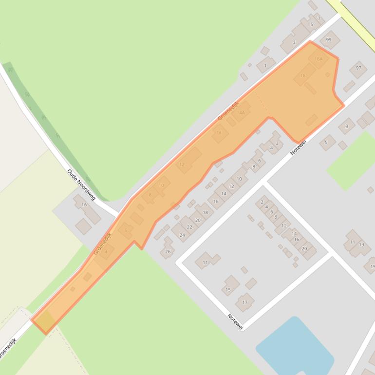 Kaart van postcodegebied 4441TJ.