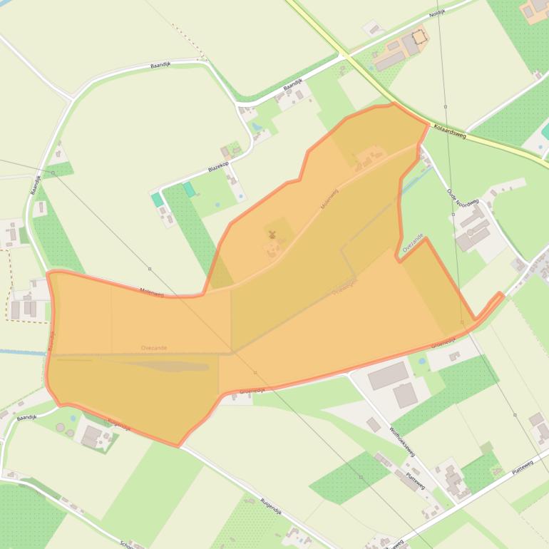 Kaart van postcodegebied 4441TL.