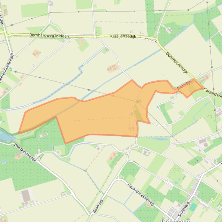 Kaart van postcodegebied 4441TM.