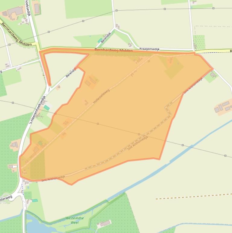 Kaart van postcodegebied 4441TS.