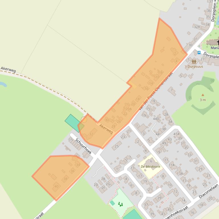 Kaart van postcodegebied 4443AM.