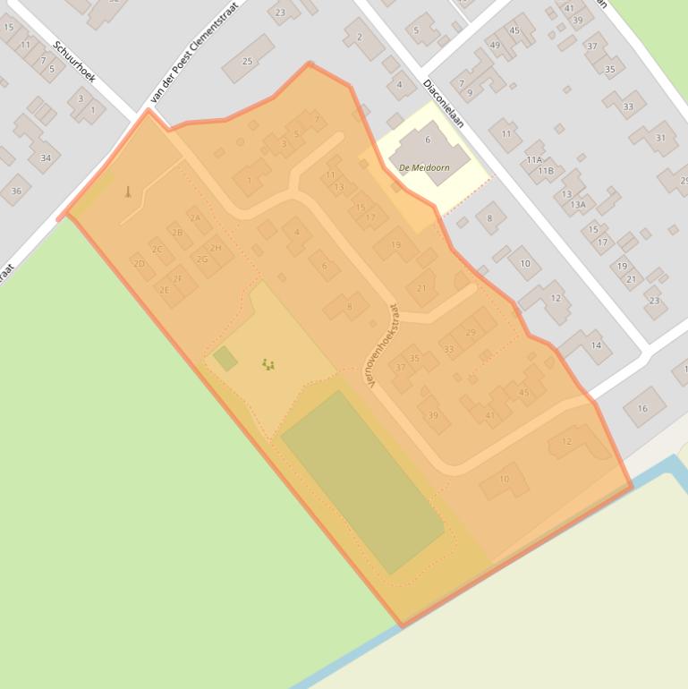 Kaart van postcodegebied 4443AR.