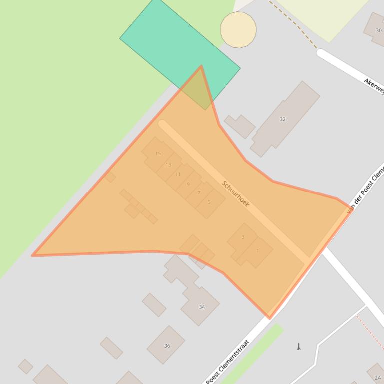 Kaart van postcodegebied 4443AS.