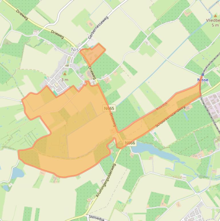 Kaart van postcodegebied 4443RD.