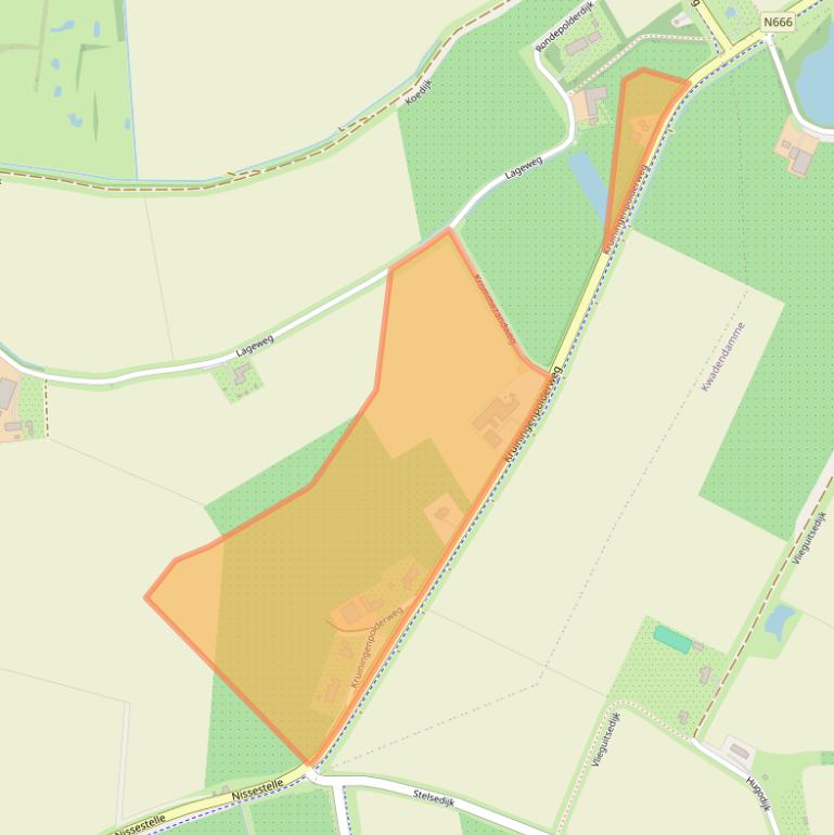 Kaart van postcodegebied 4443RL.