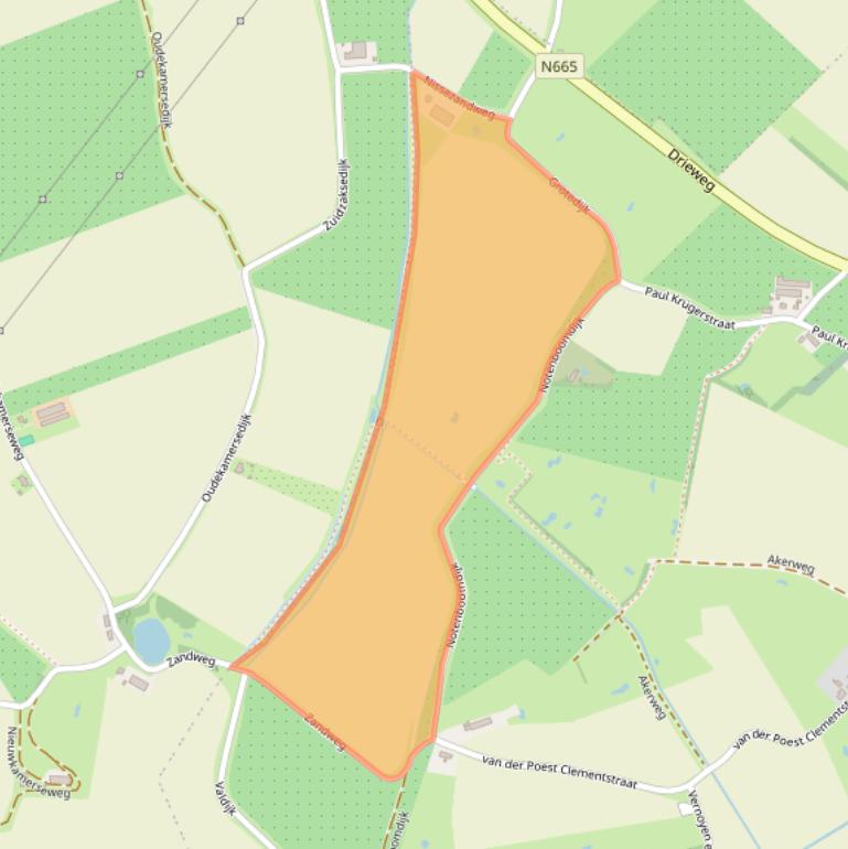 Kaart van postcodegebied 4443RR.