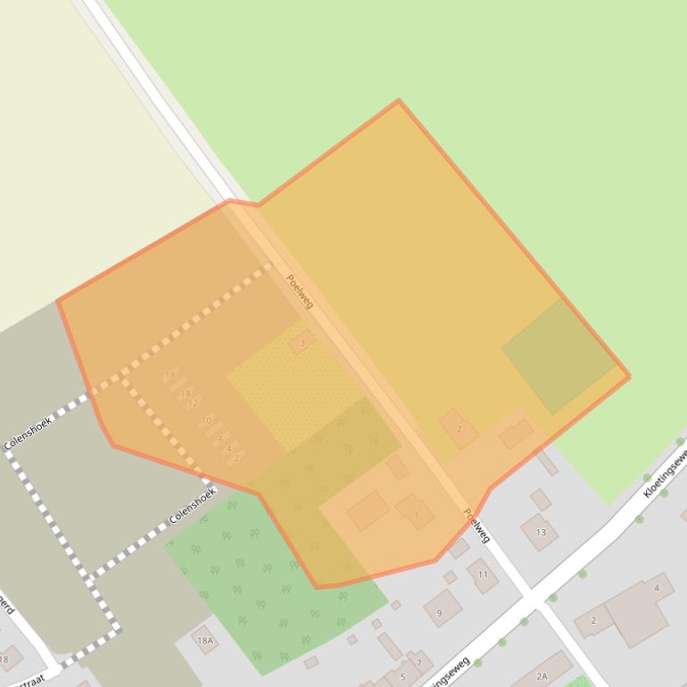 Kaart van postcodegebied 4444AE.