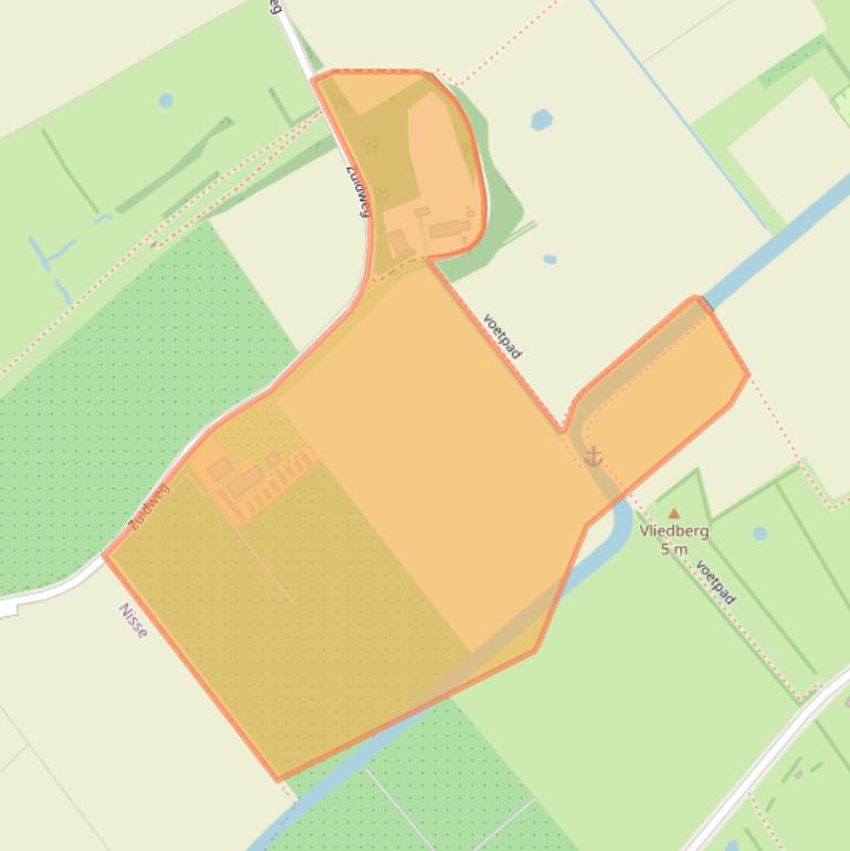 Kaart van postcodegebied 4444ND.