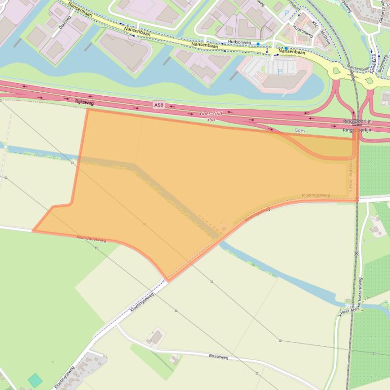 Kaart van postcodegebied 4444RN.