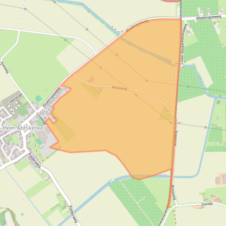 Kaart van postcodegebied 4444RP.