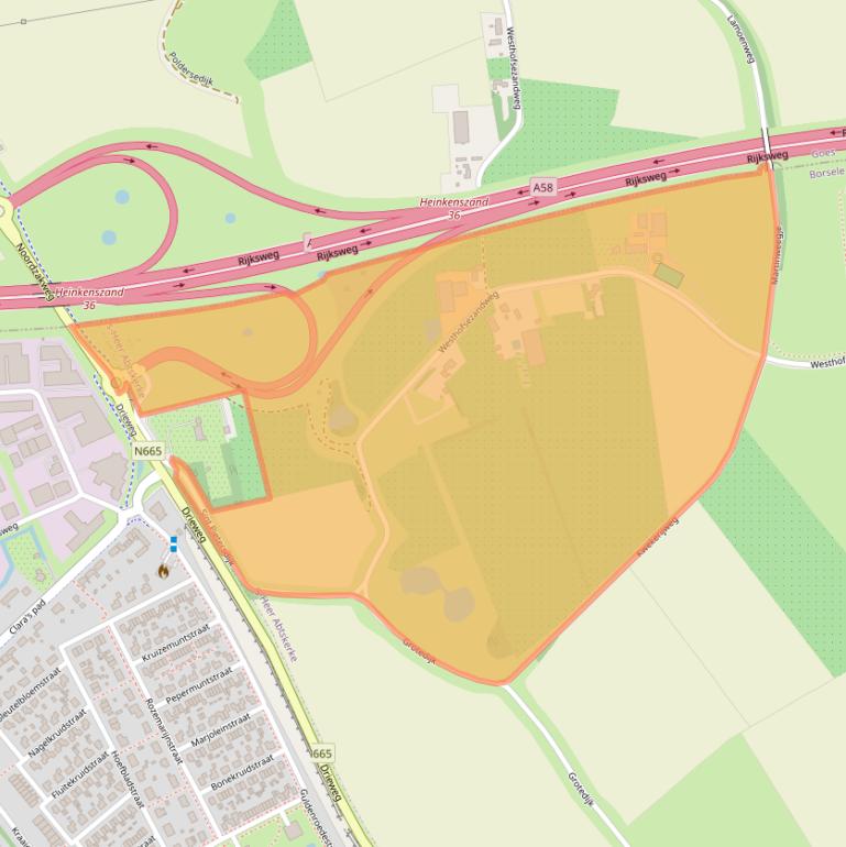 Kaart van postcodegebied 4444SM.