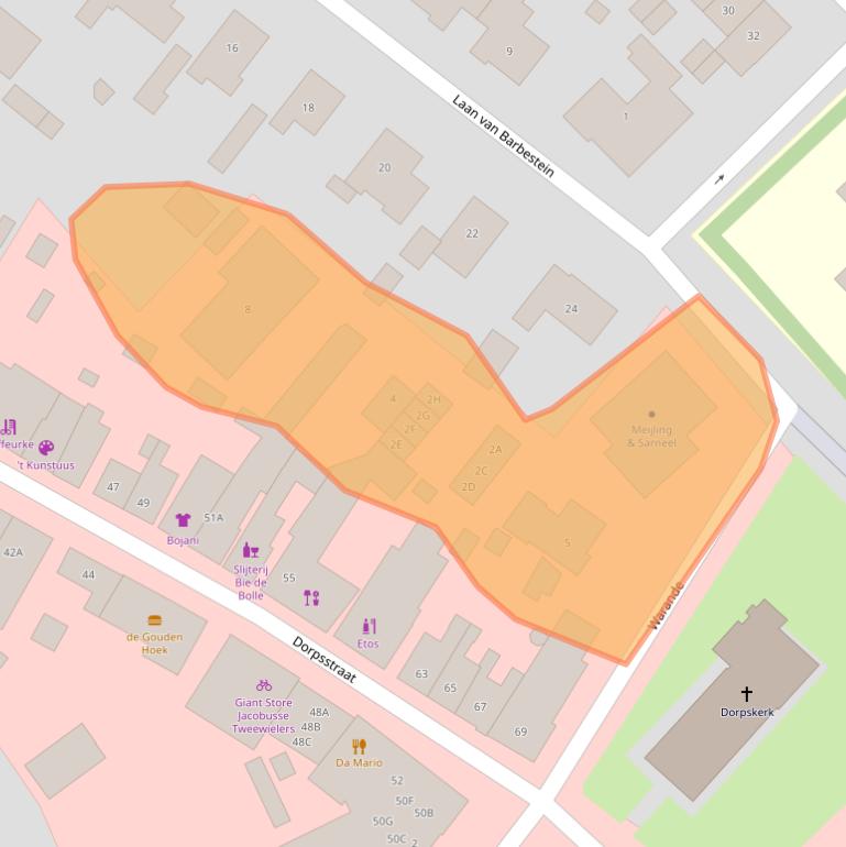 Kaart van postcodegebied 4451AG.