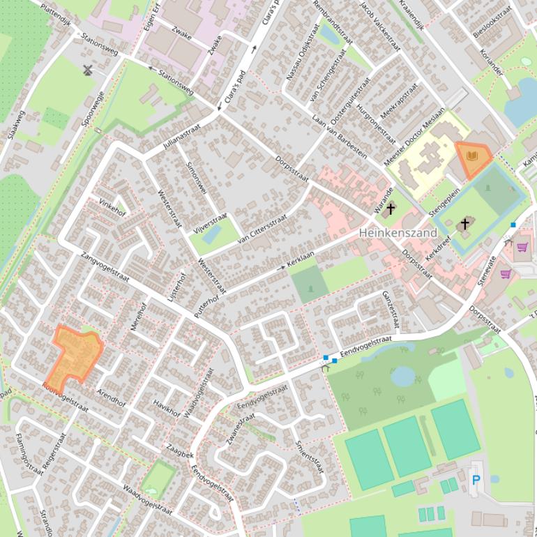 Kaart van postcodegebied 4451CZ.