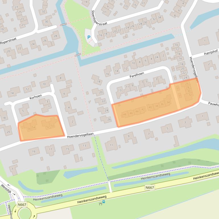 Kaart van postcodegebied 4451EN.