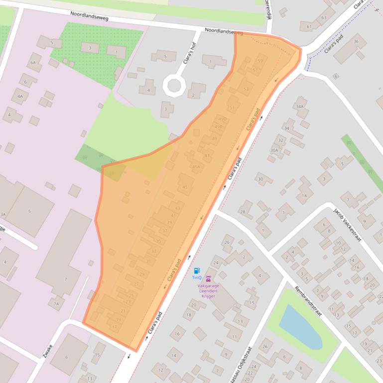 Kaart van postcodegebied 4451HB.