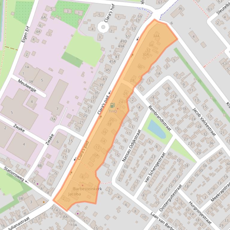 Kaart van postcodegebied 4451HD.