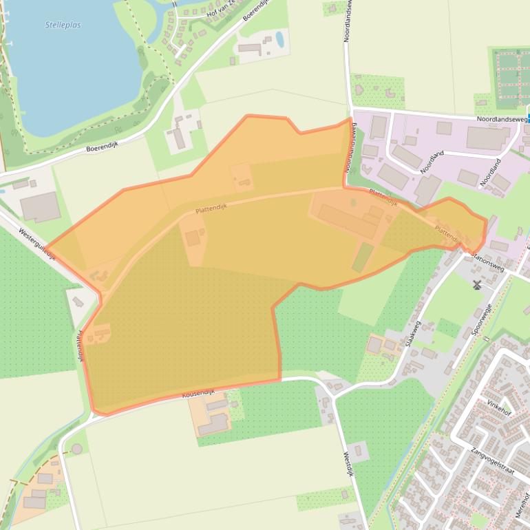 Kaart van postcodegebied 4451RA.